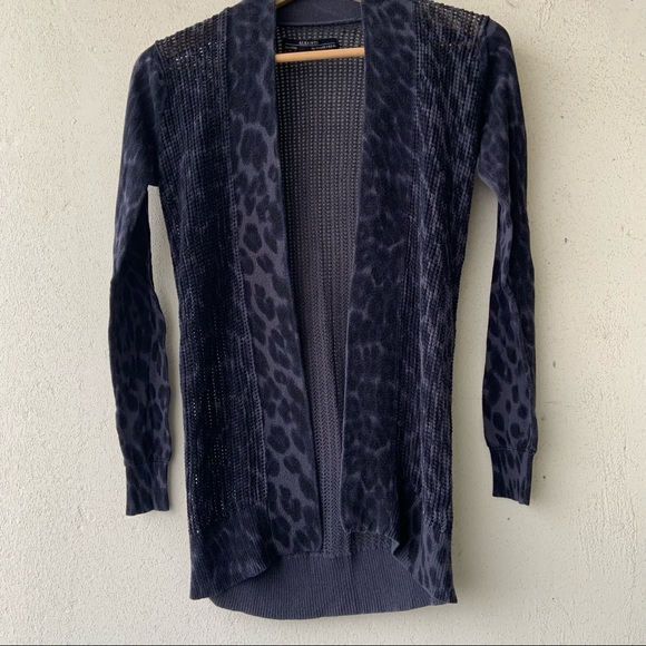 All Saints Sweaters - ⭐️HOST PICK⭐️ All Saints open sleek cardigan with animal print